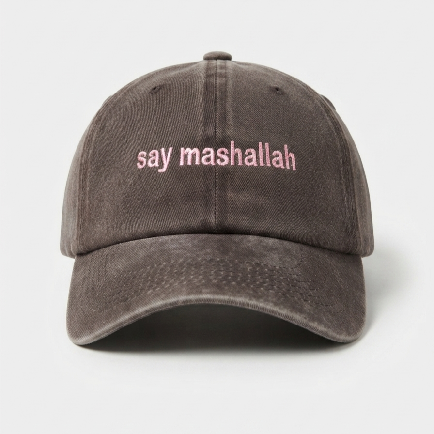 Say Mashallah Kahverengi-Pembe